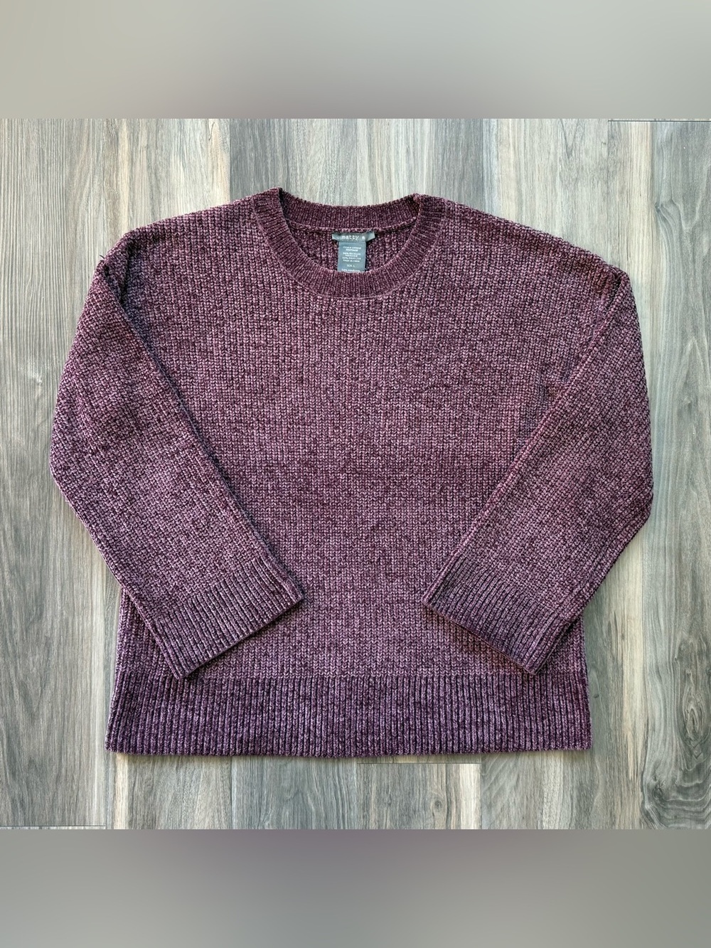 Matty M. Aubergine Bouclé Sweater Size L